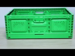 Caja plegable y apilada de plástico Supermercado de malla Frutas y verduras 40 litros