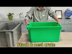 Cajas de plástico que se mueven libremente contenedores caja de soda de plástico apilables caja 23.6x15.7x11.8 pulgadas