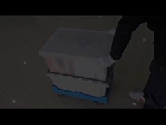 Dolly de plástico de diseño ligero con tapa adjunta Nestable de caja plataforma de plástico dolly