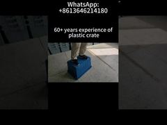 Contenedor de plástico apilable y anidable con tapa adjunta para mudanza