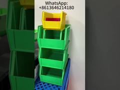 Contenedor de estante industrial, caja de almacenamiento de almacén, contenedor de piezas de plástico