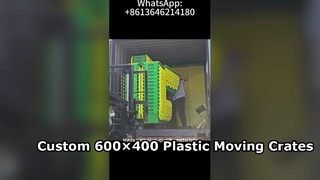 Contenedor con tapa adjunta de 600 × 400 × 315 mm: caja de plástico resistente con tapa para logística