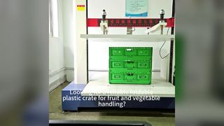 Prueba de compresión de cajas de plástico plegables | Cajas de frutas y verduras