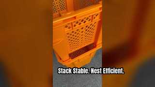 Cajas de plástico apilables y encajables | Almacenamiento estable para logística e industria