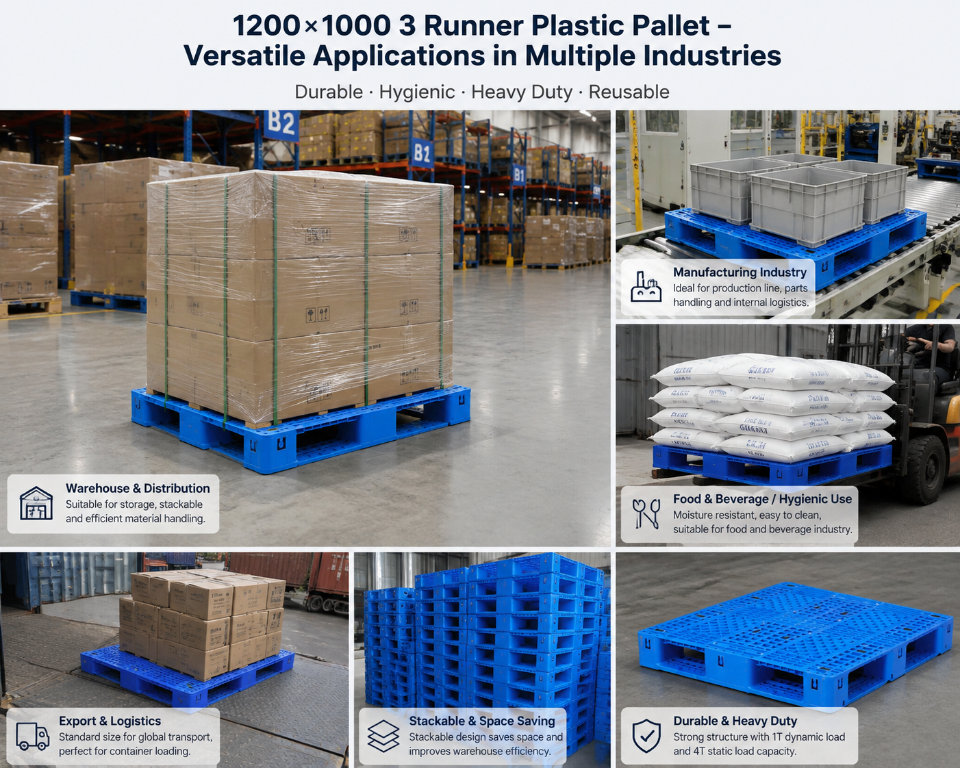 Últimos blogs de la empresa sobre Paleta de plástico moldeada por inyección vs. paleta de plástico moldeada por soplado: ¿cuál es mejor para la logística industrial?