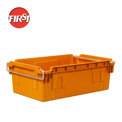 comprar Cajas de plástico de mango de metal para almacenamiento de verduras personalizado Tamaño interno 640*345*230mm Fabricación en línea