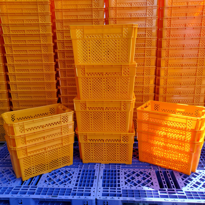 comprar Cuadro de malla de caja instable para almacenar frutas y verduras Contenedor apilable Cesta de plástico Fabricación en línea