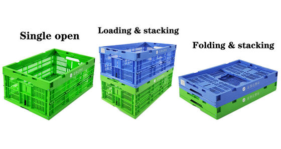 comprar Caja plegable de plástico Embalaje de exportación Caja móvil Contenedor plegable Caja apilada Diseño Fabricación en línea