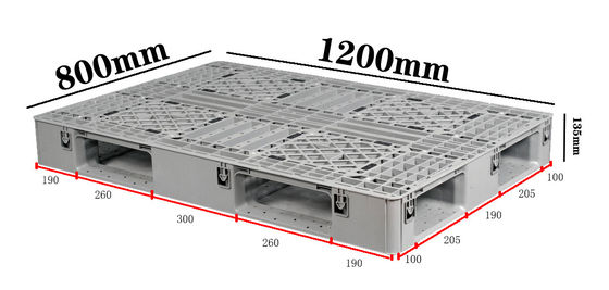 comprar Paleta de plástico de PP para uso pesado y apilada Paletas industriales personalizables de 1200 × 800 mm Fabricación en línea