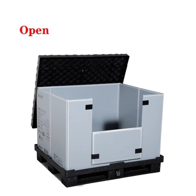 comprar Collapsible Plastic Pallet Heavy Duty Stackable Storage Fold Pallet Box Fabricación en línea