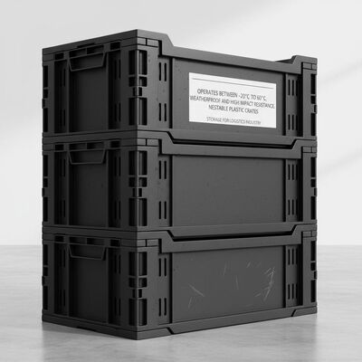 comprar Funciona entre -20°C y 60°C Resistente a la intemperie y a grandes impactos Cajas de plástico instables Almacenamiento para la industria logística Fabricación en línea