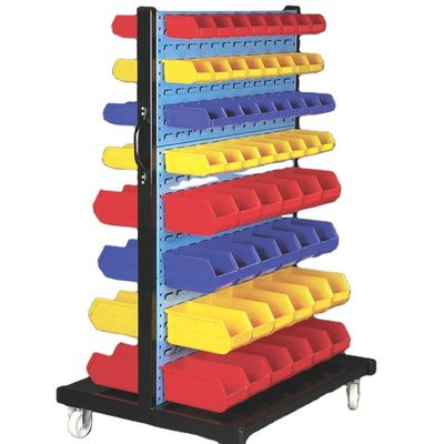 Plastic Shelf Bin Storgae Parts Pins Stackable Industrial Organized Warehouse Durable