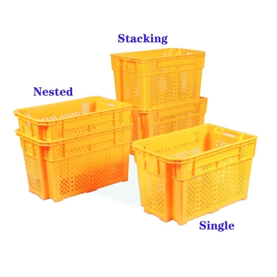 Caja de plástico para frutas, verduras y productos acuáticos