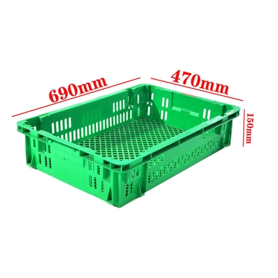 Cajas de plástico de revalorización de la malla Estabilizable Cajas de almacenamiento de frutas