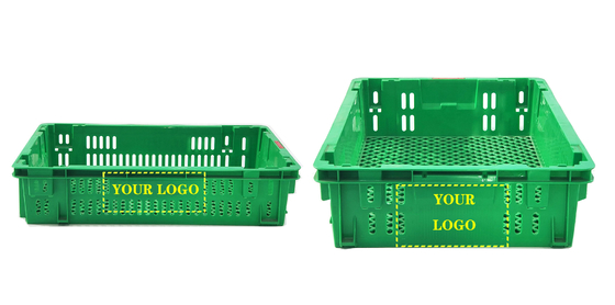 Cajas de plástico de revalorización de la malla Estabilizable Cajas de almacenamiento de frutas