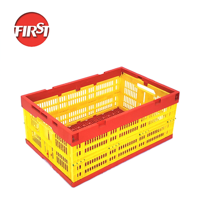 Supermercado Agricultura Cesta plegable de plástico para almacenamiento de frutas y huevos