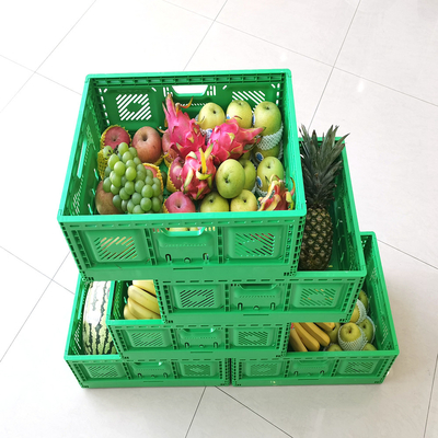 Contenedor de almacenamiento de malla plegable reutilizable para cajas de cosecha Tamaño 600*400*52mm