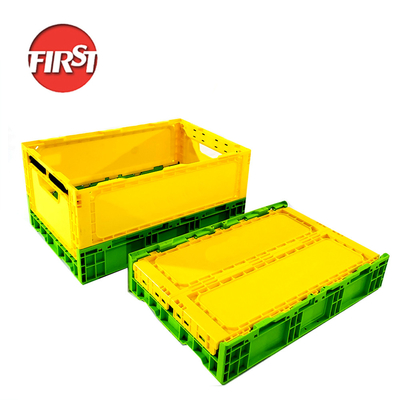Cajas de plástico plegables de 29L Cajas de traslado apilables para almacenamiento