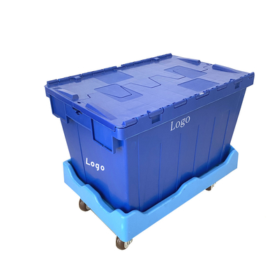 Cajas de plástico plegables de uso pesado con tapas Cajas móviles reutilizables